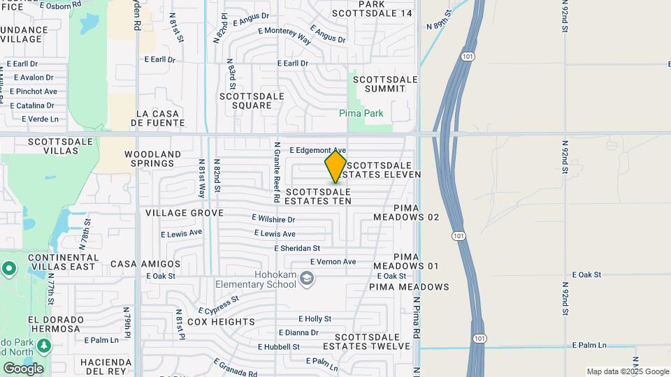 8534 E Cambridge Ave Map and Location Details