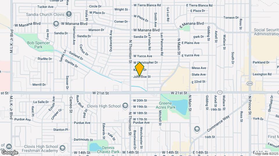 521 John Doe St Map and Location Details