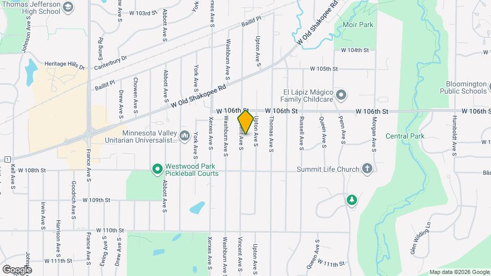 10701 Vincent Ave S Map and Location Details