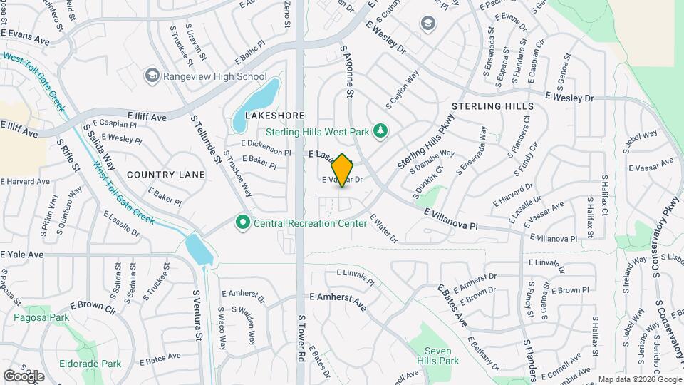 18721 E Water Dr, Unit E Map and Location Details