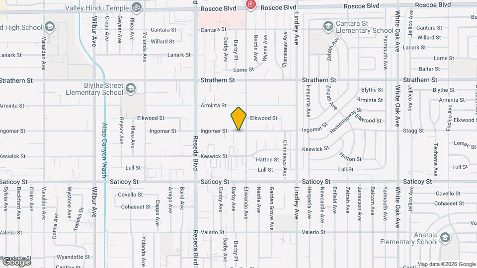 18320 Ingomar St Map and Location Details