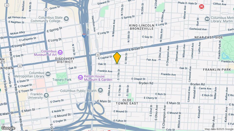 839 Oak St Map and Location Details