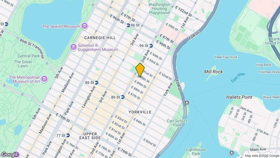 310 E 90th St Map and Location Details