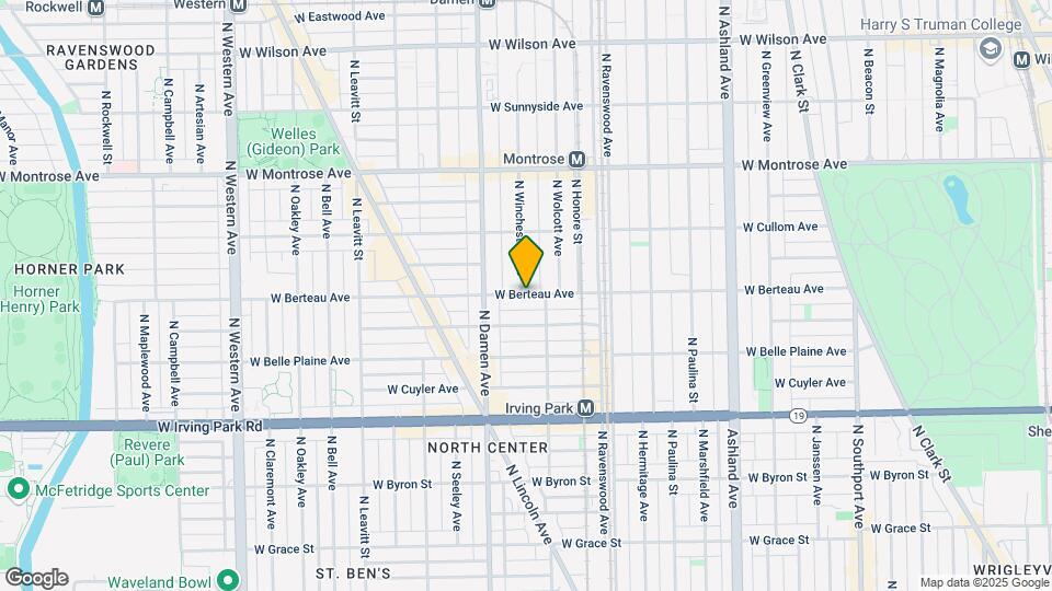 1921 W Berteau Ave Mapa y Detalles de la Ubicación