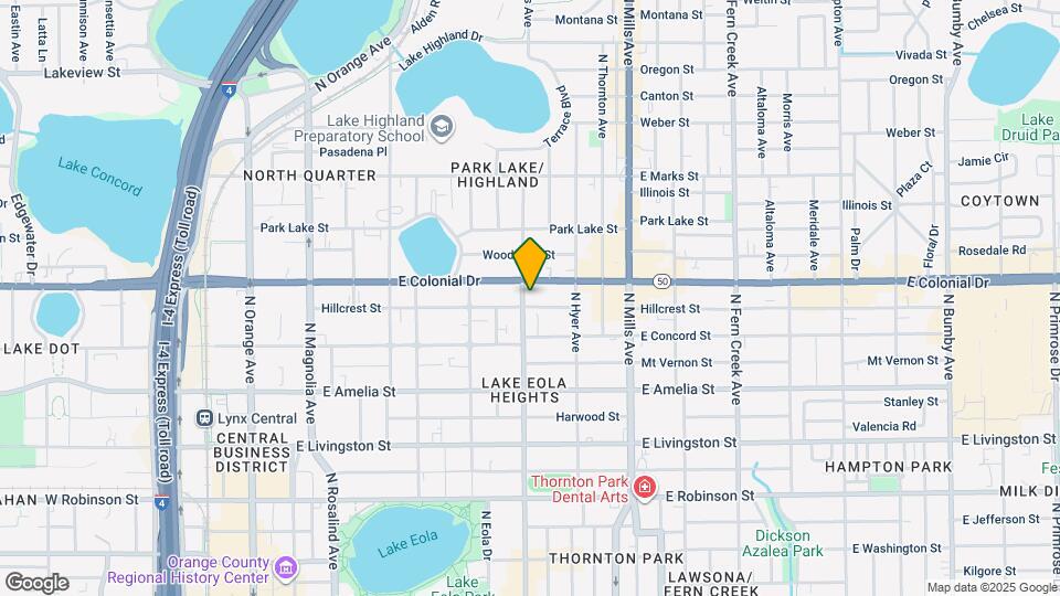 633 N Summerlin Ave Map and Location Details