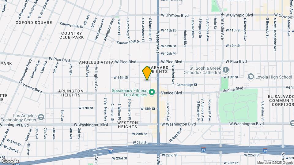 1519 S Manhattan Pl Map and Location Details
