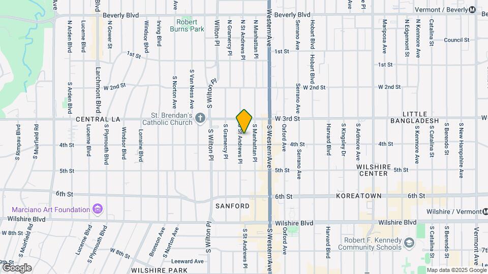 340 S St Andrews Pl Map and Location Details