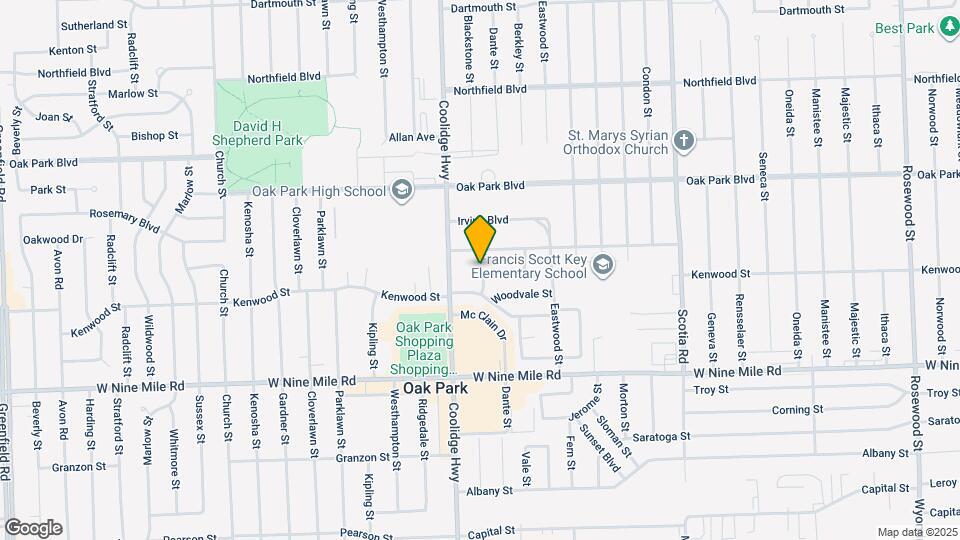 23215 Berkley St Map and Location Details