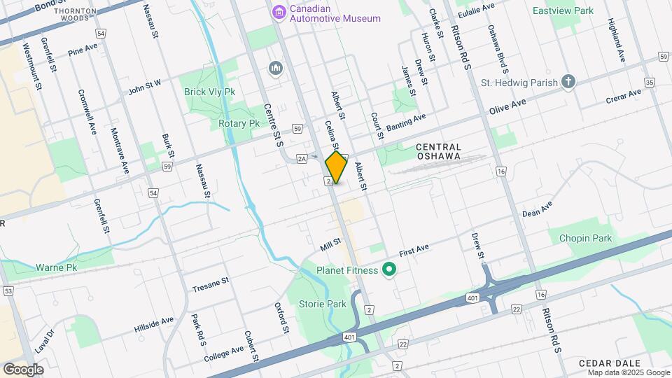 381 Simcoe St S Map and Location Details