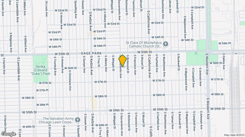 5605 S Sacramento Ave Map and Location Details