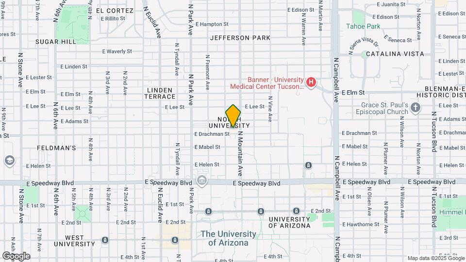 1233 E Drachman St Map and Location Details