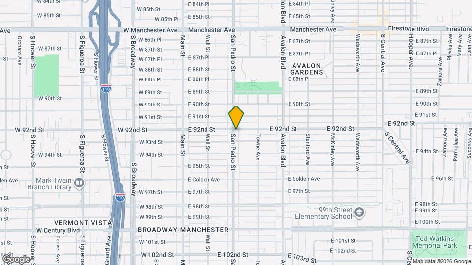 9206 San Pedro St Map and Location Details