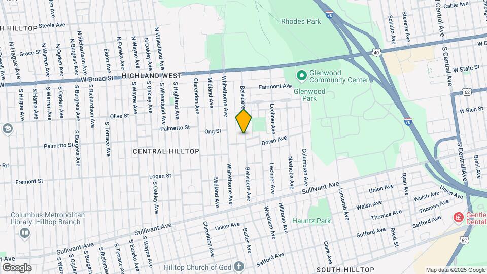 207 Belvidere Ave Map and Location Details