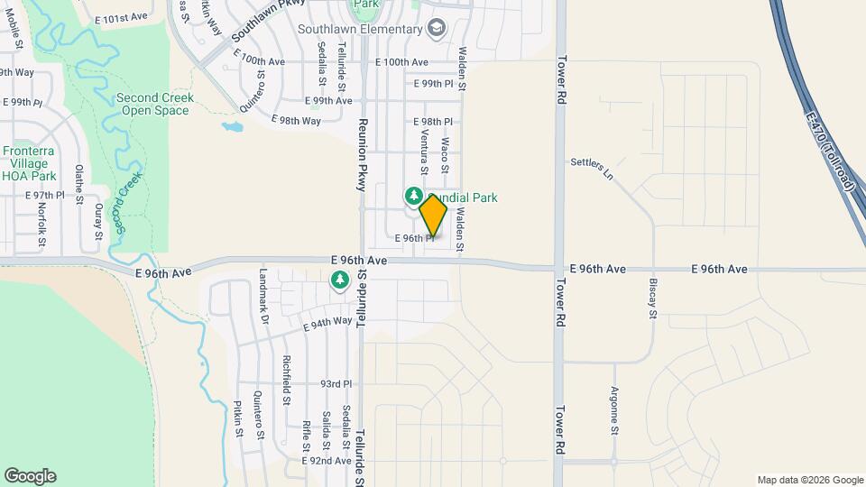 18100 E 96th Pl Mapa y Detalles de la Ubicación