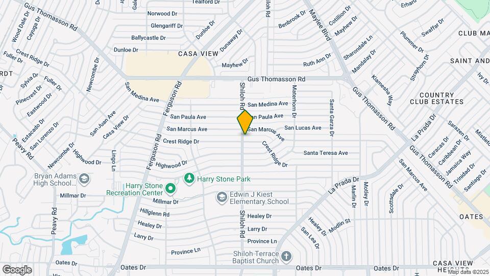 2705 Crest Ridge Dr Map and Location Details