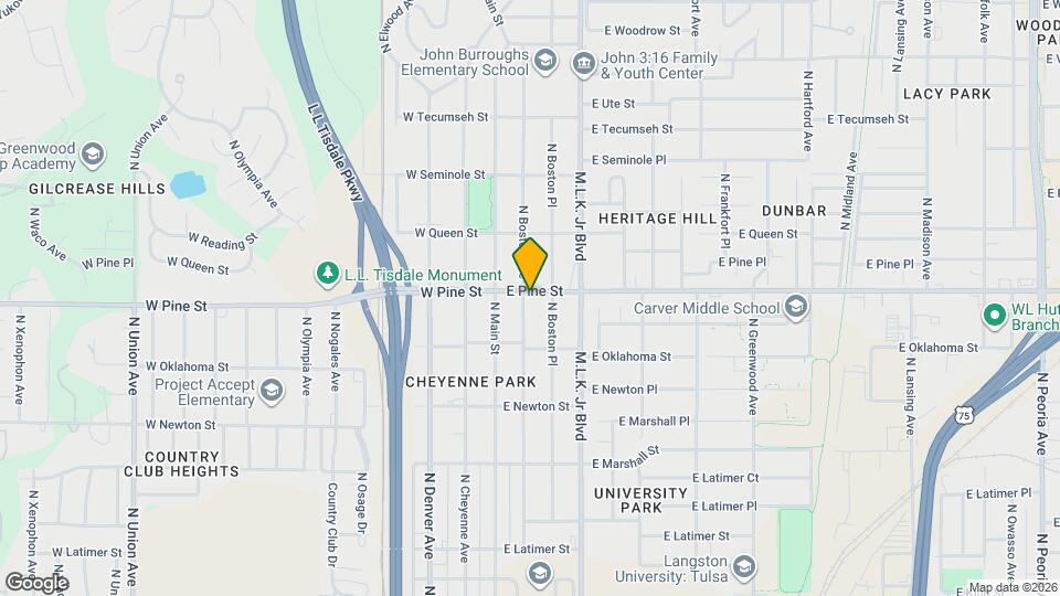 1447 N Boston Ave Map and Location Details