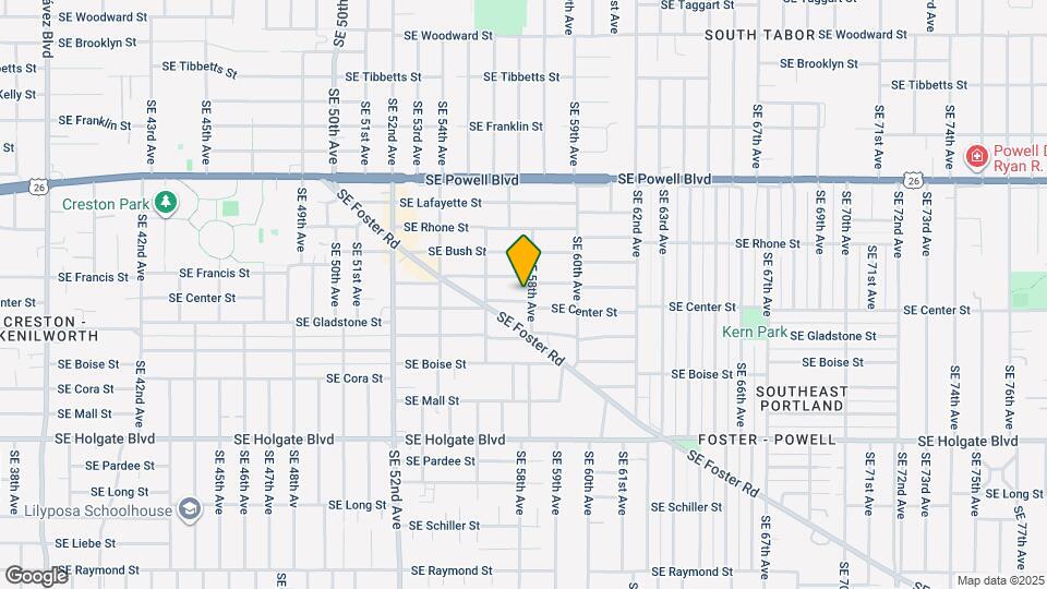 5725 SE Center St Map and Location Details