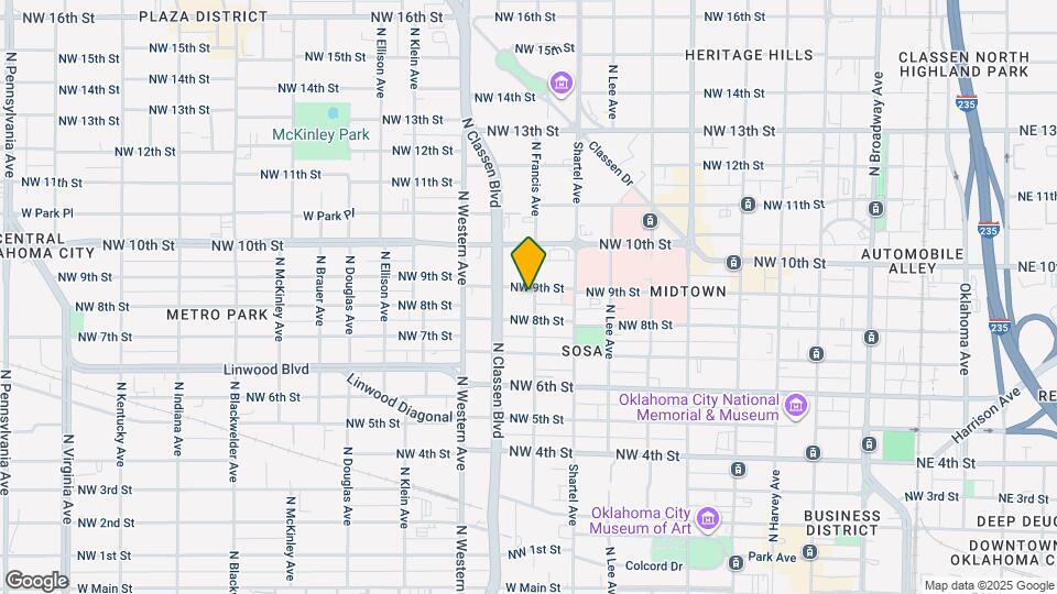 923 N Francis Ave Map and Location Details