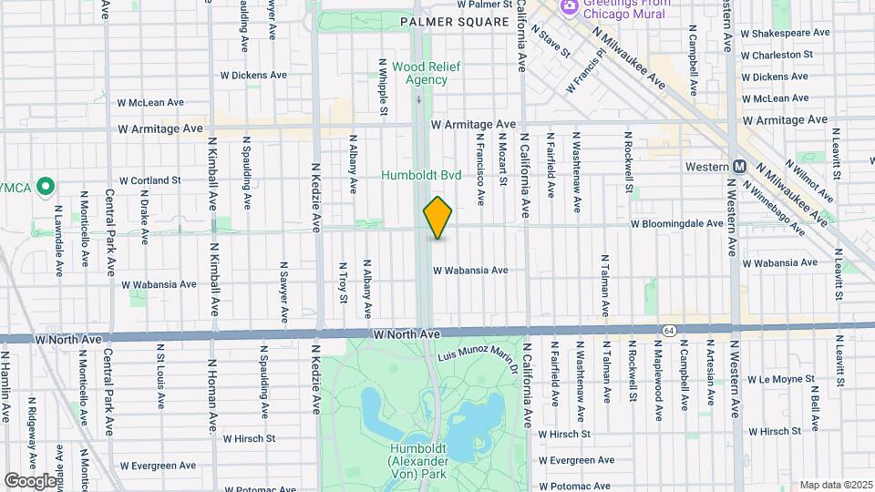 1739 N Humboldt Blvd Mapa y Detalles de la Ubicación
