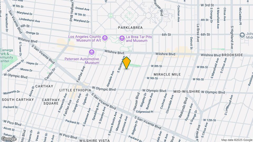 822 S Curson Ave Map and Location Details