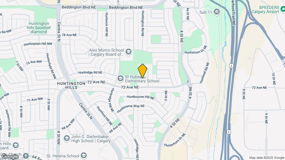 63 Huntley Close NE Map and Location Details