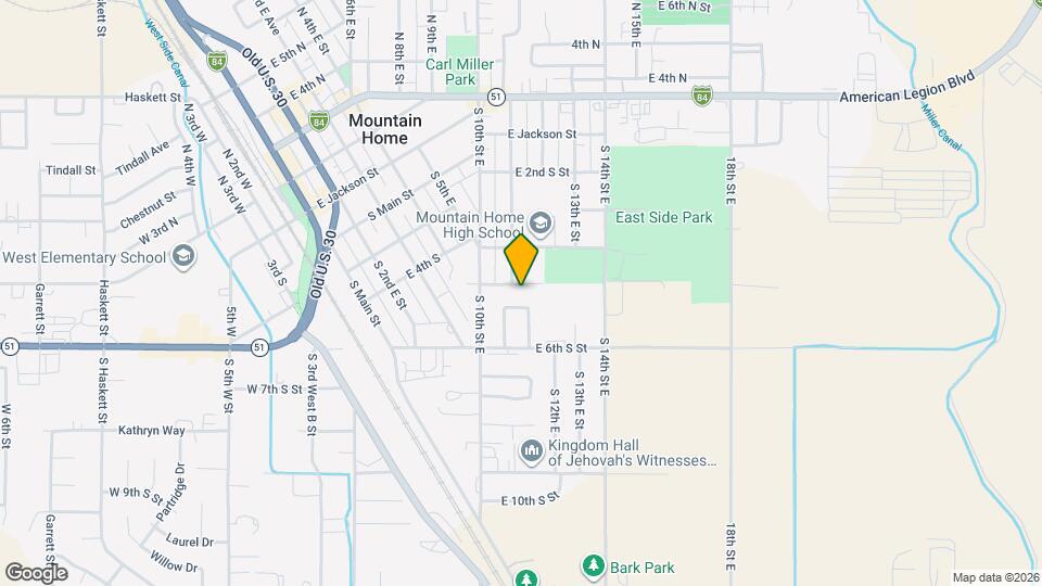 1125 E 5th S Map and Location Details