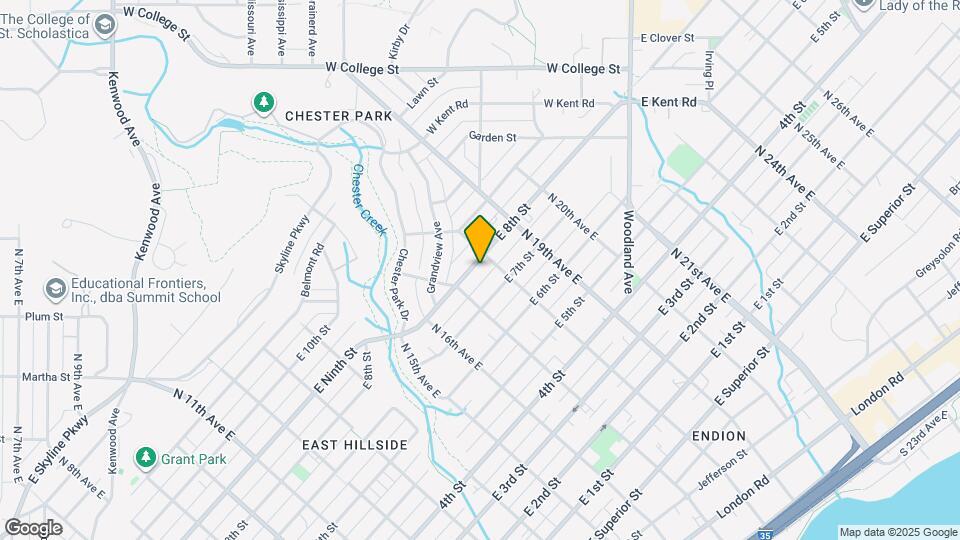 1724 East 8th Street, Unit B Map and Location Details