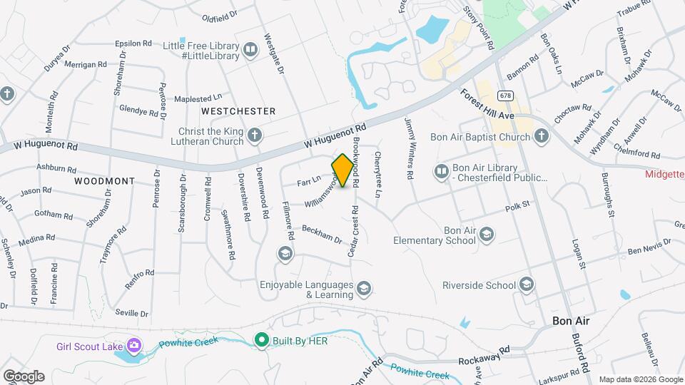 2502 Brookwood Rd Map and Location Details