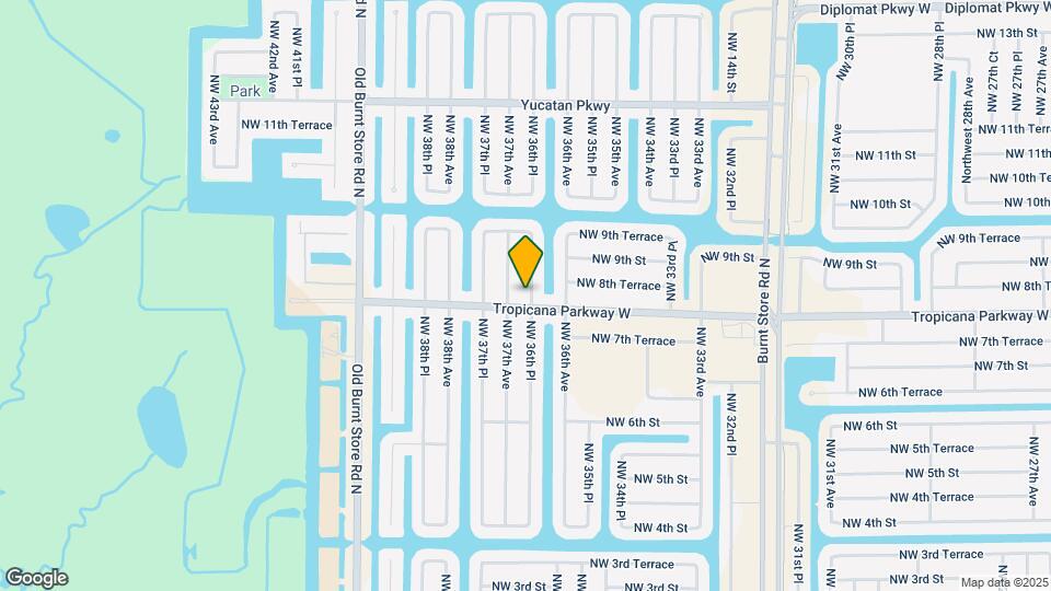 804 NW 36th Pl Map and Location Details