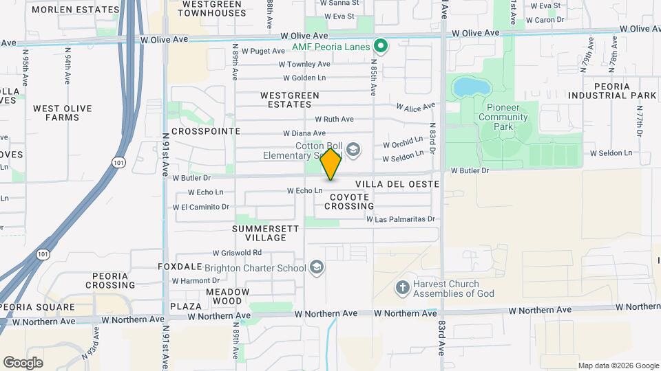 8614 W Echo Ln, Unit 2407 Map and Location Details