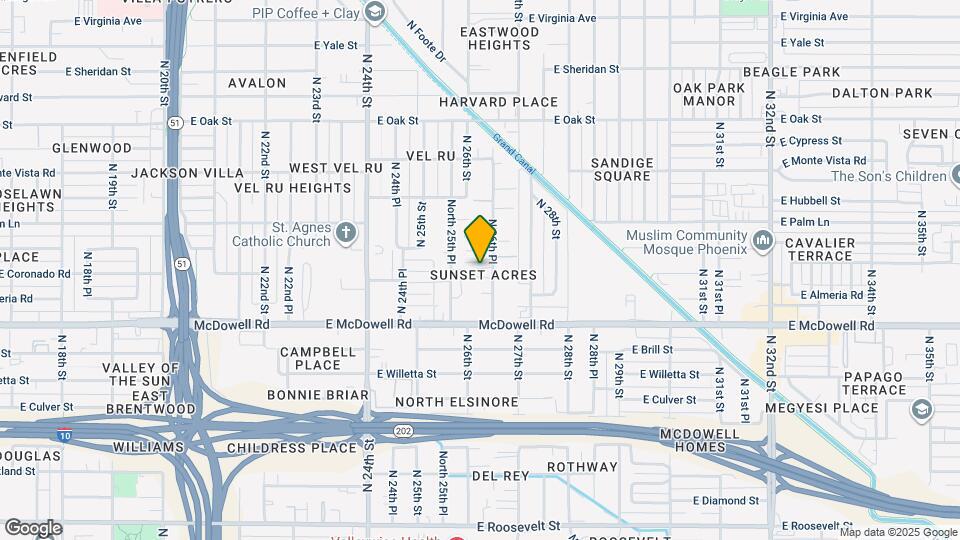 1802 N 26th Pl Map and Location Details