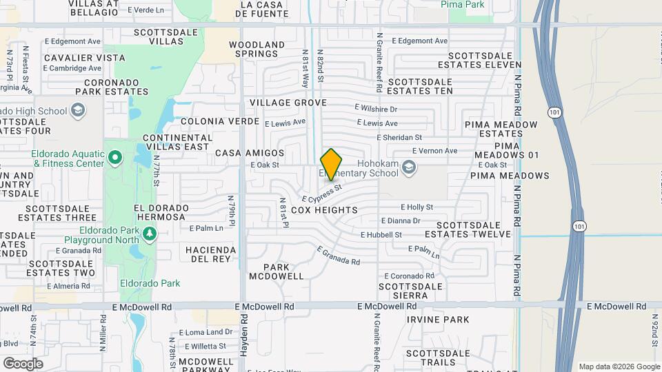 8264 E Cypress St Map and Location Details