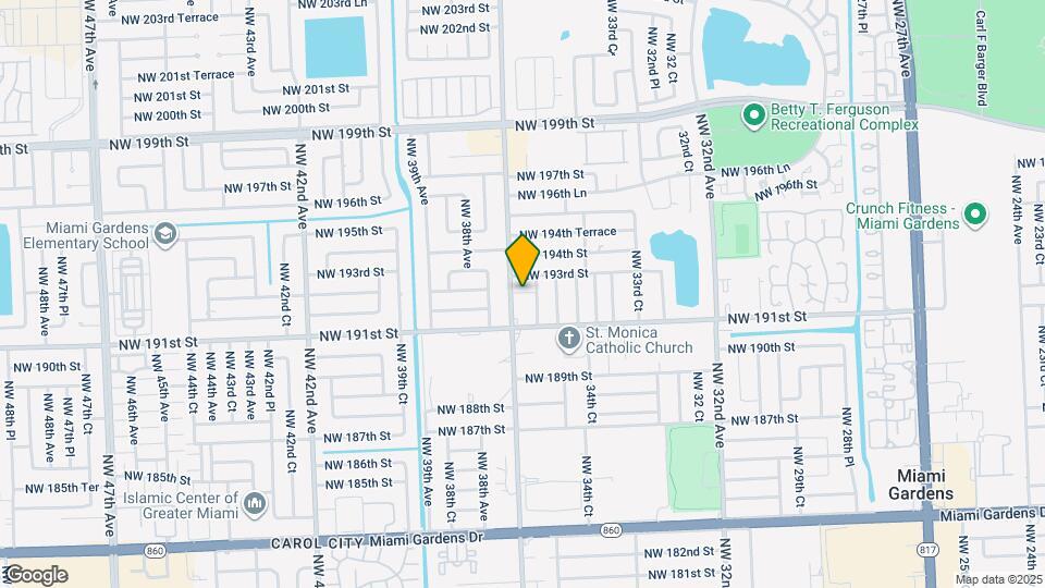 19205 NW 37th Ave Map and Location Details