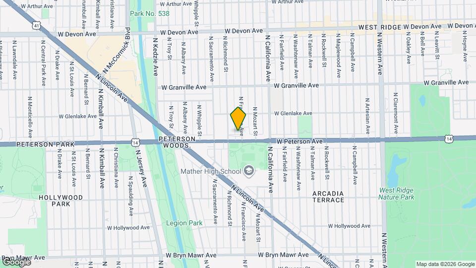 6014 N Francisco Ave Map and Location Details
