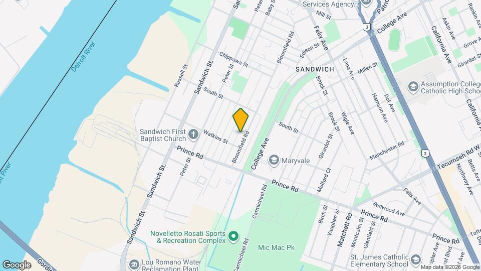 3574 Bloomfield Rd Map and Location Details