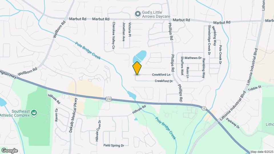 6168 Creekford Dr Map and Location Details