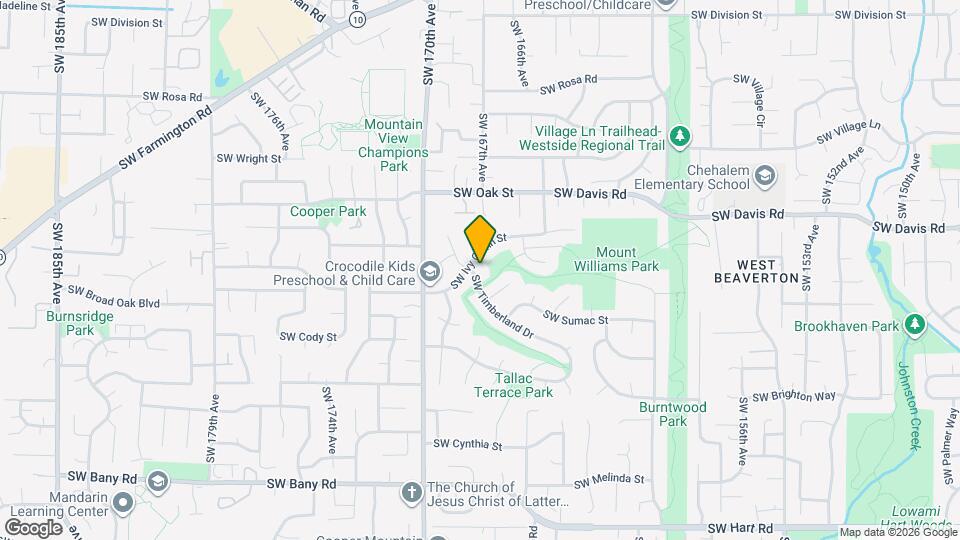 16308 SW Timberland Dr Map and Location Details