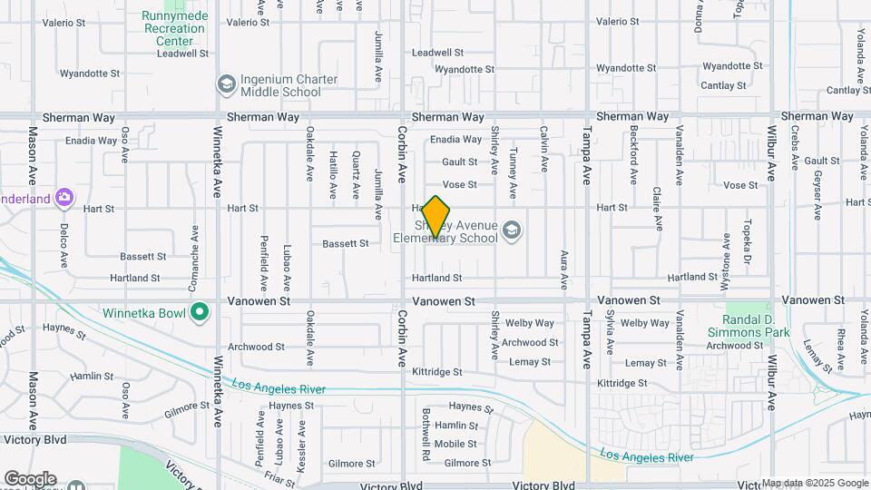 19622 Bassett St Map and Location Details