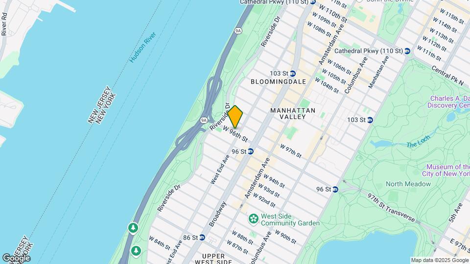 301 W 96th St Map and Location Details