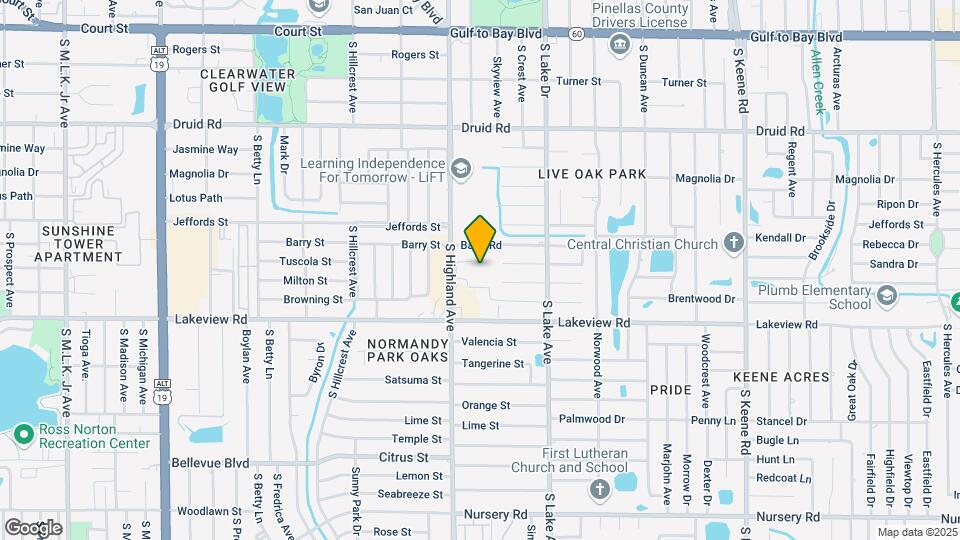 1235 S Highland Ave, Unit B104 Map and Location Details