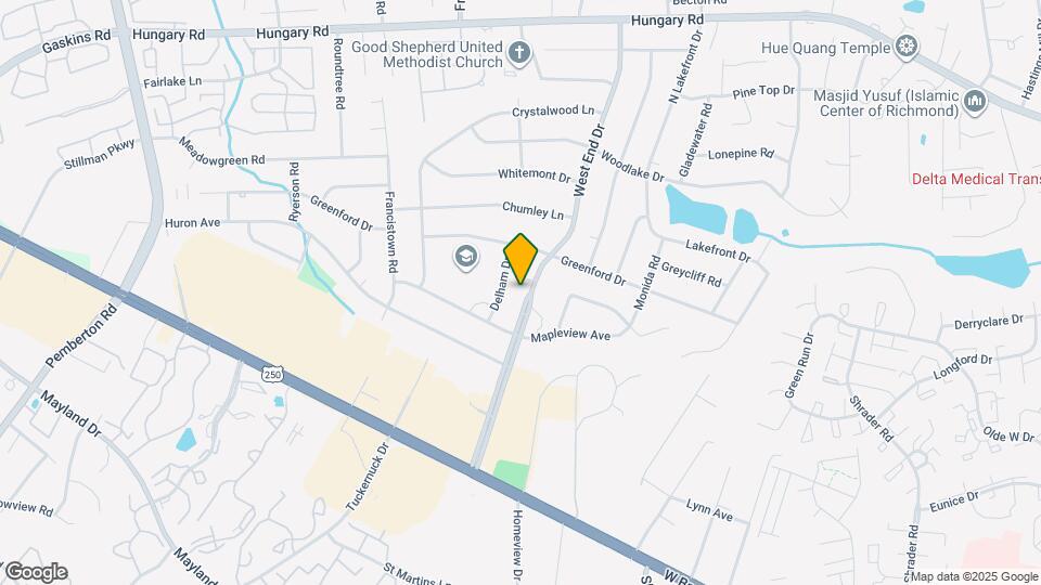 3808 West End Dr Map and Location Details