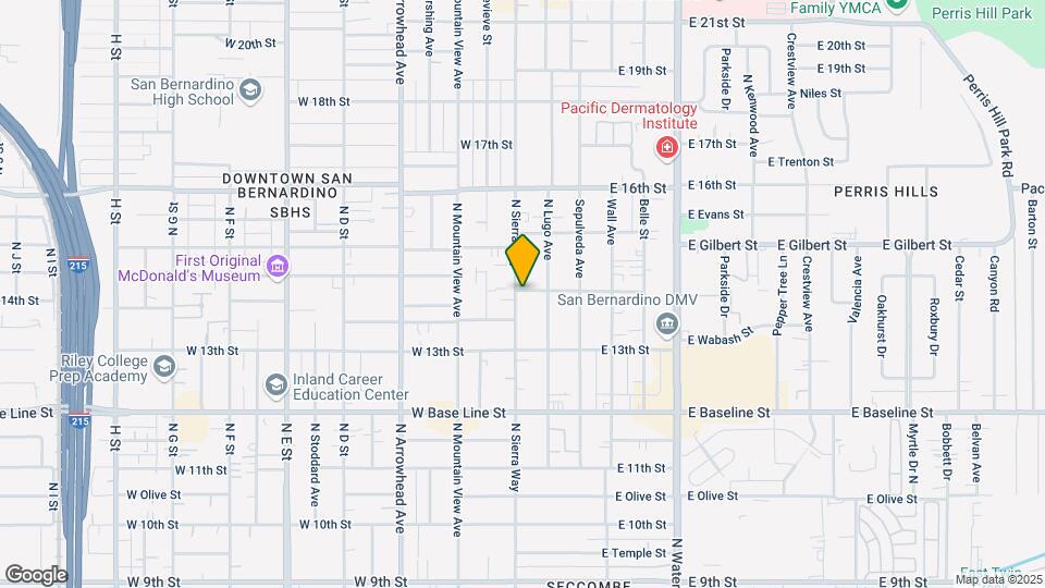 1395 Sierra Way Map and Location Details