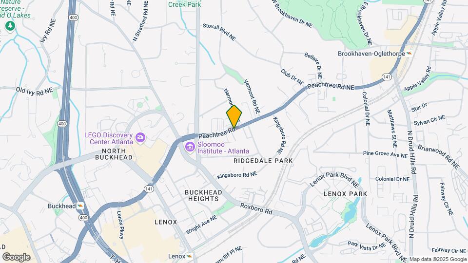 3675 Peachtree Rd NE Map and Location Details