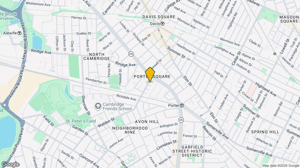18 Walden St, Unit 18 Map and Location Details