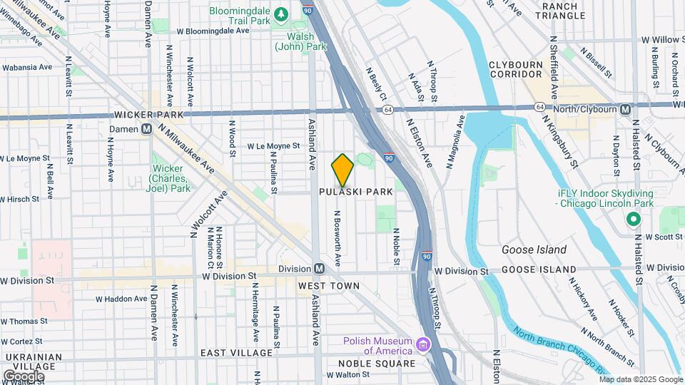 1547 W Blackhawk St Map and Location Details