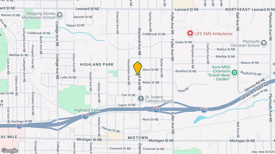 821 Diamond Ave NE Map and Location Details