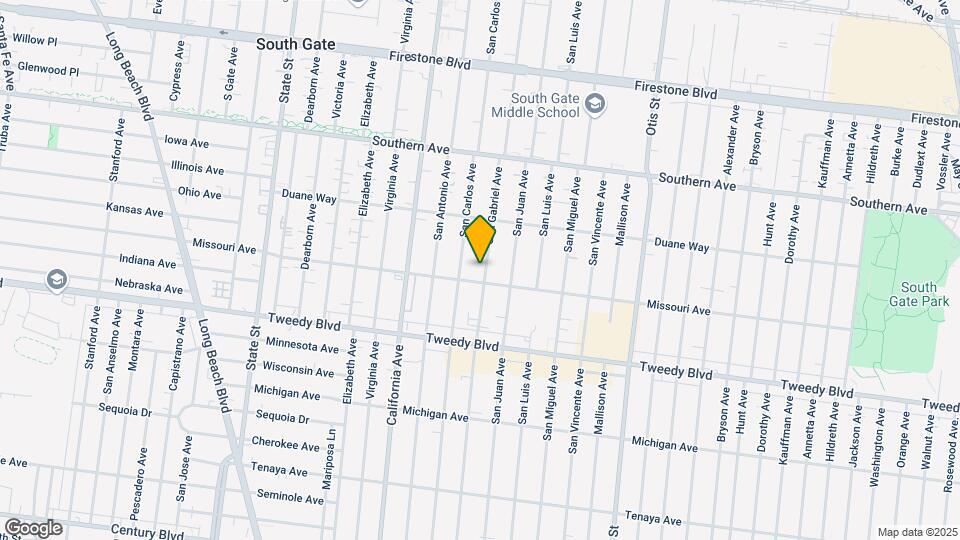 9625 San Gabriel Ave Map and Location Details