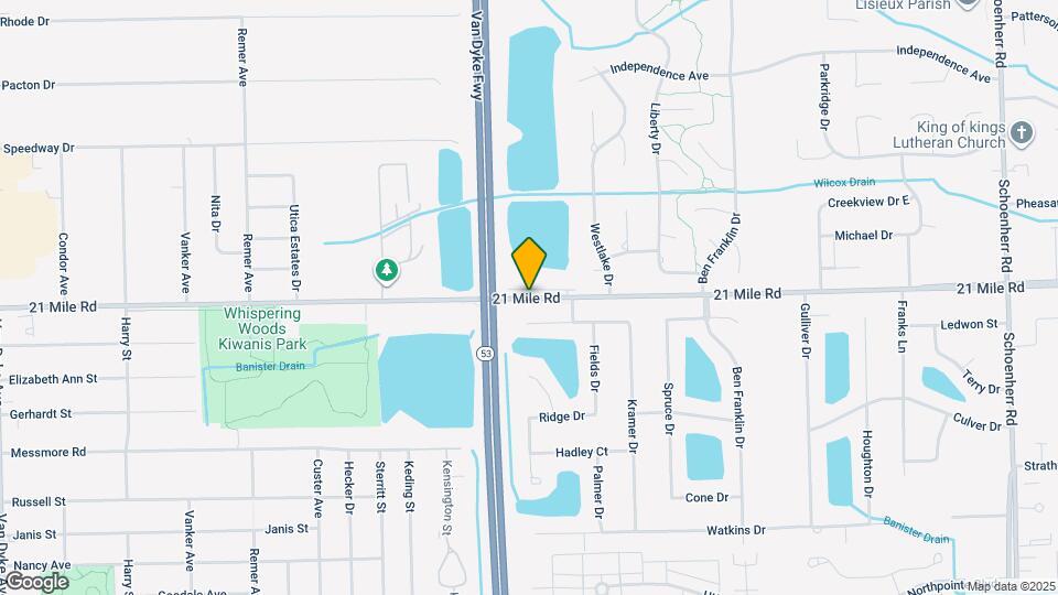 11719 21 Mile Rd Map and Location Details