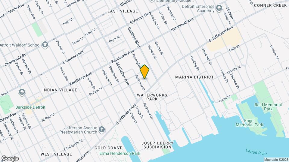 1261 Pennsylvania St, Unit 1261 Map and Location Details