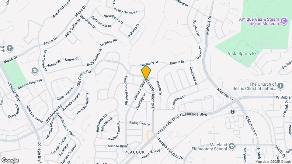 1401 Temple Heights Dr Map and Location Details